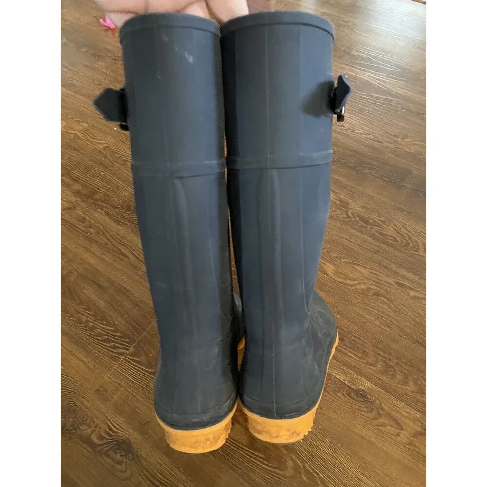 Kamik Kids Youth Classic Stomp Rubber Waterproof Rain Boot Black Size 5 Unisex